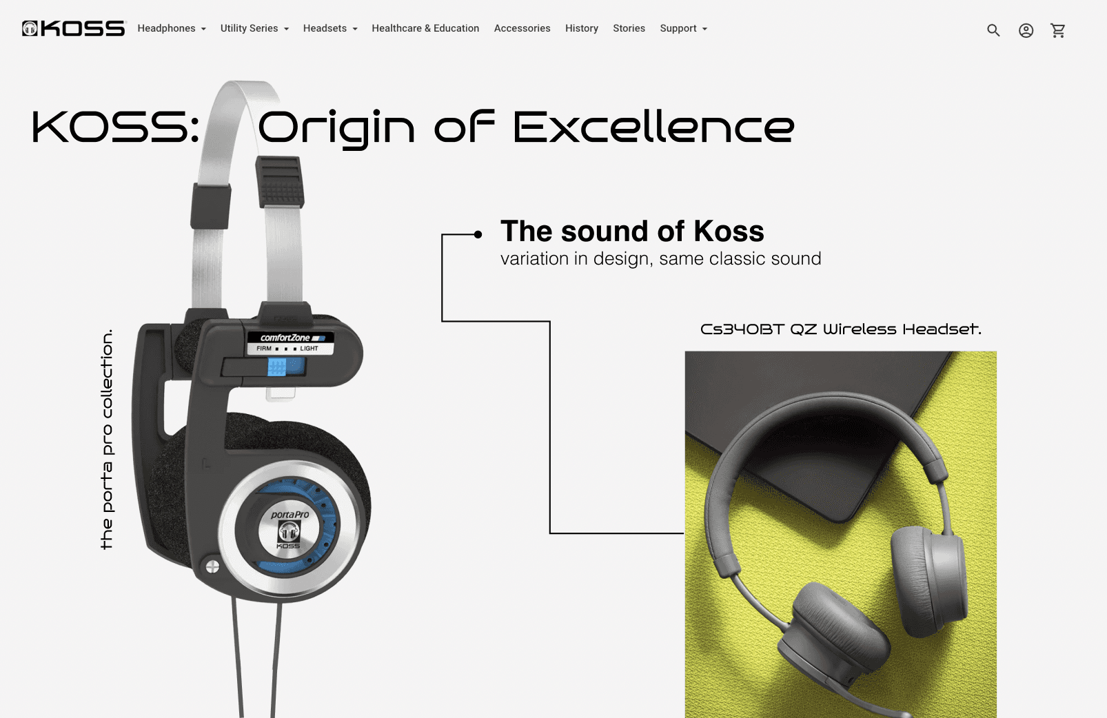 koss web redesign